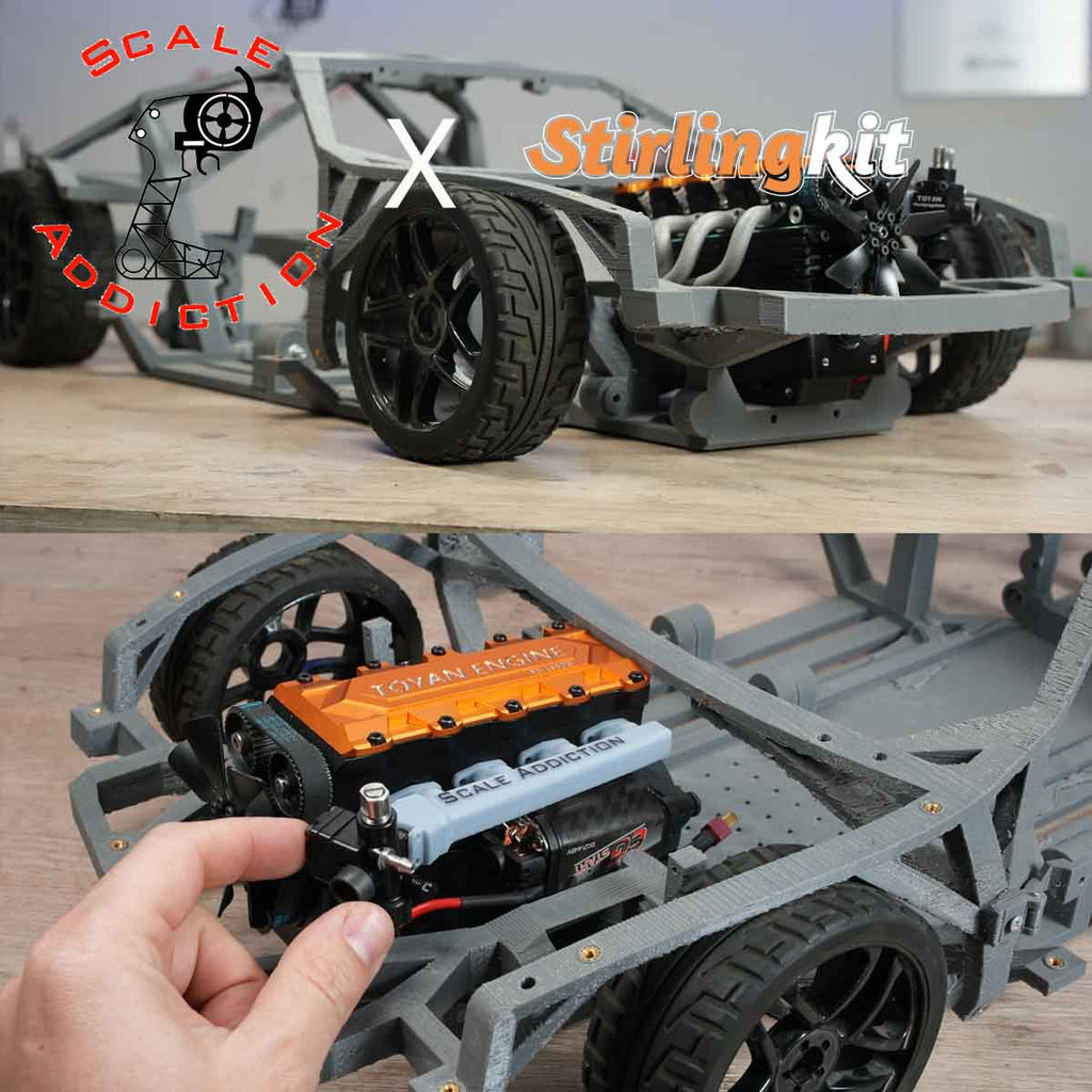 8th Scale Supra RC Sports Car for TOYAN FS-L400 Inline 4 Cylinder Engi ...